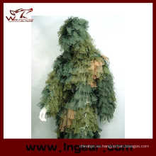 Camuflaje ropa Ghillie Suit hoja Traje Suit Ghilies para uso de Wargame